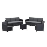 Set de mobilier de grădină Claire IV cu 8 locuri și masă de depozitare Vigo