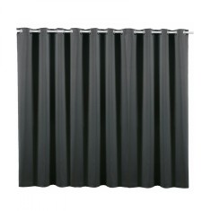 Draperie opaca cu inele Jemidi, 300 x 245 cm, Gri, Poliester, 55275.22.02