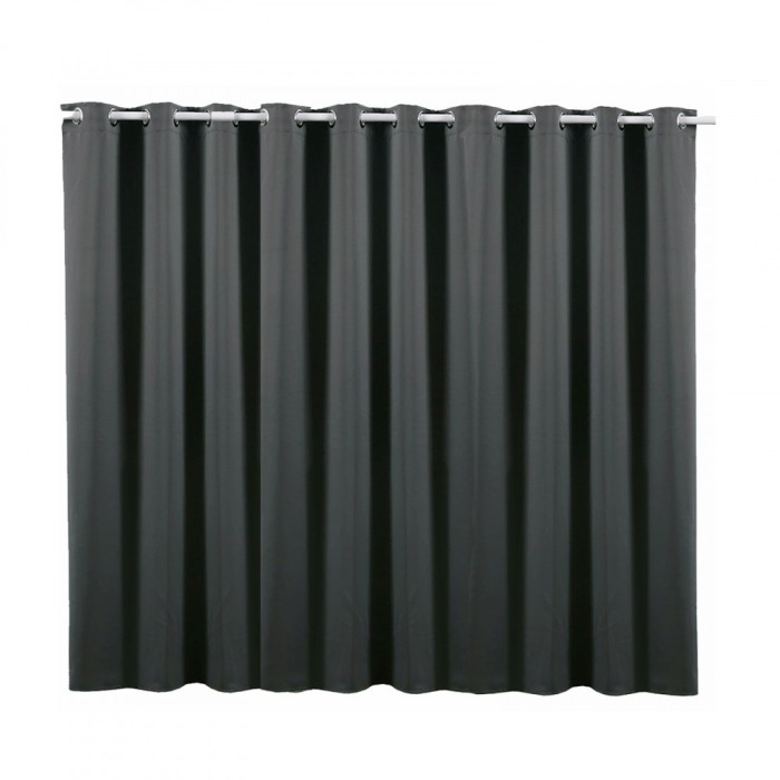 Draperie opaca cu inele Jemidi, 300 x 245 cm, Gri, Poliester, 55275.22.02