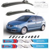 Cumpara ieftin Ștergătoare TeamCar Flat Set Față Volkswagen Polo 9N3 Hatchback (2005-2009) 6Q1 998 002