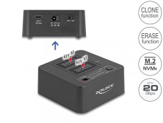Docking station pentru 2 x M.2 NVMe PCIe SSD cu functie de Clona/Erase, Delock 64300