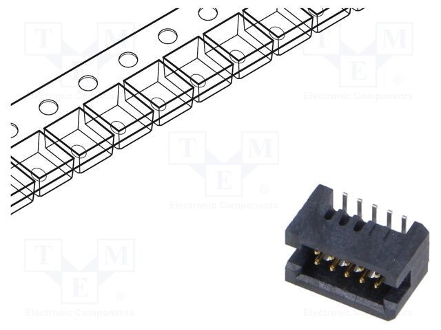 Conector PCB-PCB tată PIN 10 1,27mm TFM argintat SAMTEC