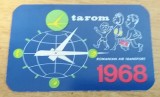 C9 2 - 1968 - Calendar de buzunar - aviatie - reclama TAROM