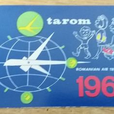 M3 C31 2 - 1968 - Calendar de buzunar - aviatie - reclama TAROM
