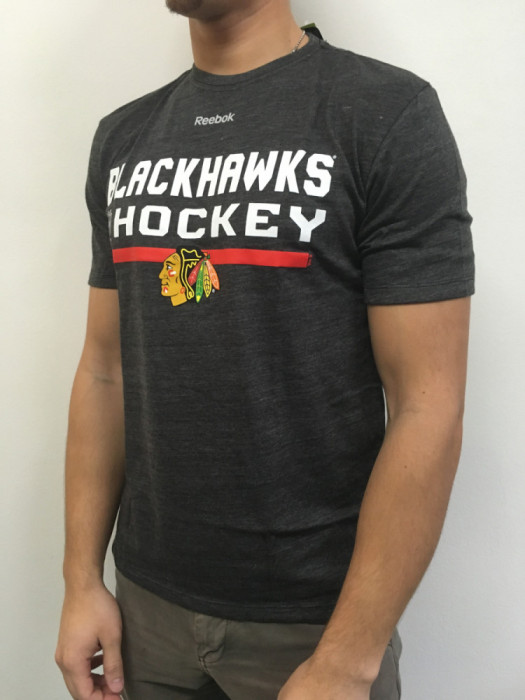 Chicago Blackhawks tricou de bărbați Locker Room 2016 black - S