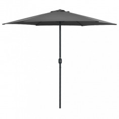 Umbrelă de soare cu stâlp aluminiu, antracit, 270 x 246 cm