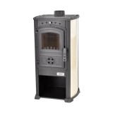 Cumpara ieftin Soba Semineu Din Otel Cu Usa Din Sticla, 7-8 Kw, Combustibil Lemn, Brichete Lemn, Hecht Ardenis
