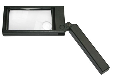Lupa cu maner pivotant lumina LED si marire de 2x si 6x foto