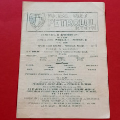 Program meci fotbal PETROLUL PLOIESTI - SC BACAU (22.09.1974)