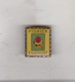 Bnk ins Insigna Pionier Filatelist cls II, Romania de la 1950