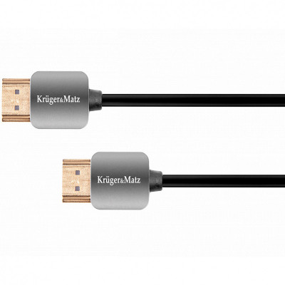 Cablu Audio si Video HDMI la HDMI Kruger&amp;amp;Matz Basic, 1.8 m, Negru Gri foto