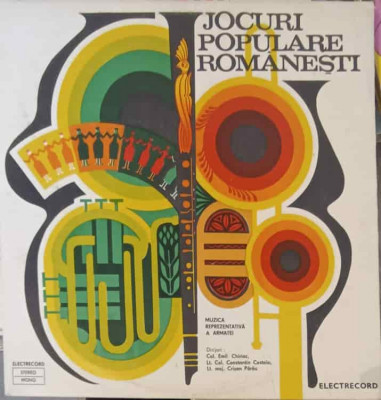 Disc vinil, LP. JOCURI POPULARE ROMANESTI-Muzica Reprezentativa A ArmateI foto