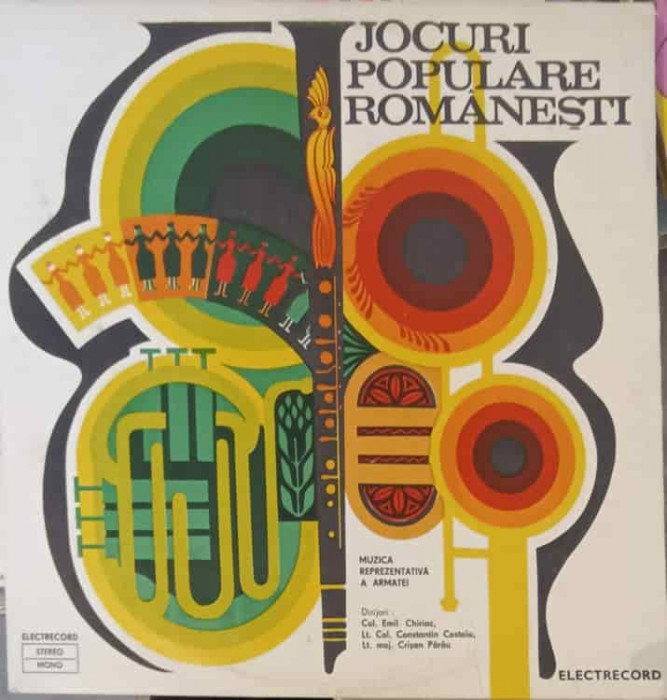 Disc vinil, LP. JOCURI POPULARE ROMANESTI-Muzica Reprezentativa A ArmateI