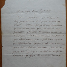 Scrisoare olografa Dimitrie Sturdza , cu transcrierea ei