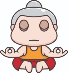 Sticker decorativ, Guru Meditator, Multicolor, 64 cm, 7266ST foto