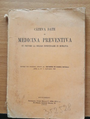 CATEVA DATE DE MEDICINA PREVENTIVA CU PRIVIRE LA BOLILE INFECTIOASE IN ROMANIA foto