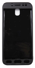 Husa Full Cover 360? (fata + spate + geam sticla) neagra pentru Samsung Galaxy J7 (2017) J730 foto