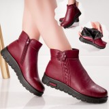 Cumpara ieftin Ghete Dama Imblanite Bordo din Piele Ecologica Marda, 36
