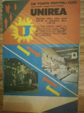 1989 Reclamă Magazin UNIREA București, comunism comerț epoca de aur 24 x 15,5