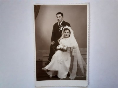 Fotografie tip CP de nuntă cu cuplu din București 2 foto