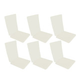 Set 6 perne decorative pentru scaun de bucatarie cu spatar, dimensiune sezut 42x40 cm, spatar 42x50 cm, culoare alb, Palmonix