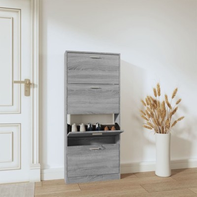 vidaXL Pantofar, gri sonoma, 59x17x150 cm, lemn prelucrat foto