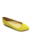 Balerini Piele Intoarsa Shiny Yellow, 35 - 41, Galben