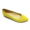Balerini Piele Intoarsa Shiny Yellow