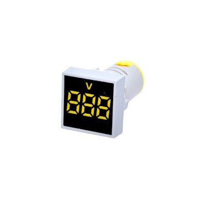 Voltmetru Patrat de Panou elSales ELS-22VMS/G, Diametru 22 mm, Temperatura de mediu -10˚C + 50˚C, Iluminare foto