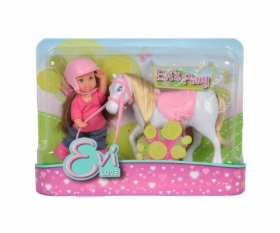 SET PAPUSICA EVI CU CALUT ALB SuperHeroes ToysZone foto