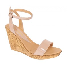 Sandale dama piele naturala cu platforme de 10 cm &ndash; Nude Lac S107NDL
