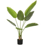 HOMCOM Plantă artificială interioară 109 cm, copac artificial cu ghiveci din plastic și sol flocat, verde | Aosom Romania