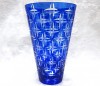 VAZA CRISTAL COLORAT CRISTAL CU COBALT 18 CM