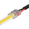 Conector clampdown pentru banda LED monocrom 8mm, conexiune banda la fire, transparent, CE Contact Electric