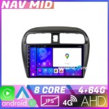 Navigatie Mitsubishi Space Star Mirage Attrage 2012 EDOTEC-LITE Android Ecran 720P Octa Core 4 64 Carplay CarStore Technology