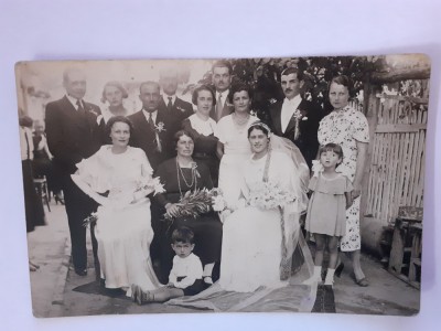 Fotografie tip CP de nuntă din 1935 foto