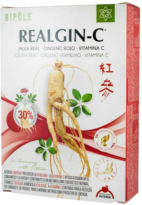 REALGIN-C - laptisor de matca, ginsenc rosu si Vitamina C, 20x10ML