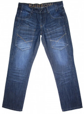 Blugi Barbati Jeans RAINBOW - MARIME: 34 - (Talie = 89 CM, Lungime = 106 CM) foto