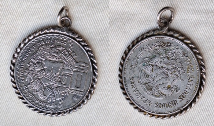 Mexic - medalion confectionat din moneda