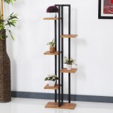 Suport pentru plante Tohmajarvi 120x34x21 cm efect nuc negru [en.casa] HausGarden Leisure
