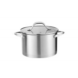 Oala din inox Zilan ZLN1351, 3L Diametru 20 cm, manere nituite, Compatibil gaz, inductie &amp; electric, Compatibil masina de spalat vase