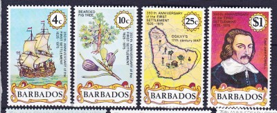 DB1 Barbados 1976 A 350 - a Aniversare 4 v. MNH foto