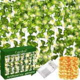Iedera artificiala decorativa cu LED 25 m, 960 frunze, Gardlov