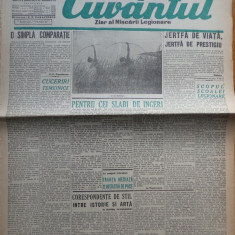 Cuvantul , ziar al miscarii legionare , 19 decembrie 1940 , nr. 67