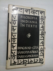 FILOSOFIA INDIANA IN TEXTE - BHAGAVAD-GITA/ SAMKYA-KARIKA/ TARKA-SAMGRAHA foto