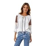 Bluza tip ie dama R25 alb optic/rosu bordo , marimea 3XL