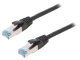 Patch cord S/FTP Cat6a 1m Negru