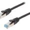 Patch cord S/FTP Cat6a 1m Negru