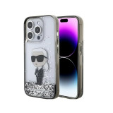 Cumpara ieftin Husa spate Karl Lagerfeld Liquid Glitter Ikonik pentru iPhone 15 Pro Max Transparent