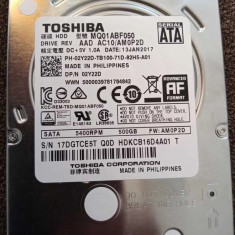 HDD laptop Toshiba MQ01ABF050 500GB 5.400 slim 2.5" SATA3 garantie 6luni